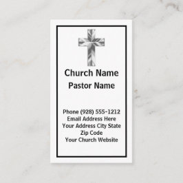 Tarjetas de visita para pastores de iglesia Minima