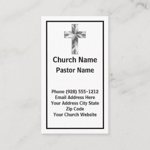 Tarjetas de visita para pastores de iglesia Minima