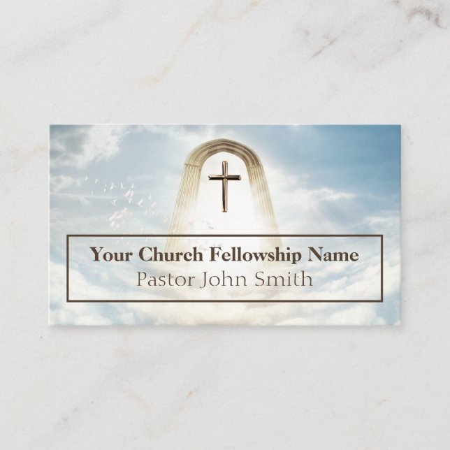 Tarjetas de visita para pastores de la Iglesia de  (Anverso)