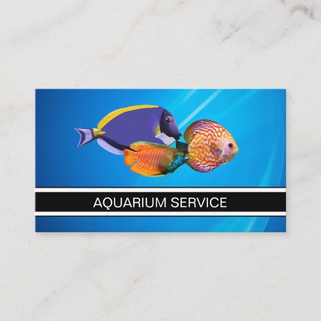 Tarjetas de visita para peces tropicales del acuar (Anverso)