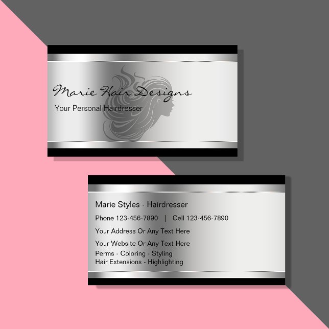 Tarjetas de visita para peluquería de belleza (Subido por el creador)