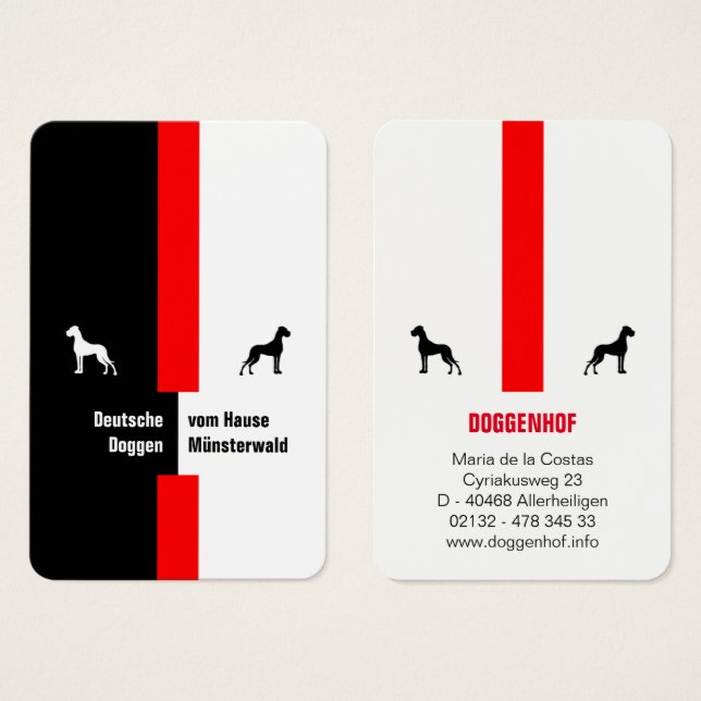 tarjetas de visita para perros (Anverso y reverso)