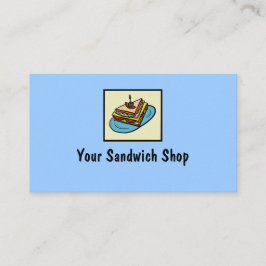 Tarjetas de visita para personalizable de sandwich