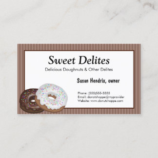 Tarjetas de visita para postres de panadería