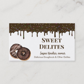 Tarjetas de visita para postres de panadería