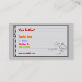 Tarjetas de visita para profesores de escuela
