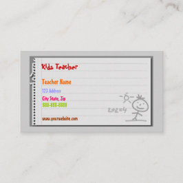 Tarjetas de visita para profesores de escuela