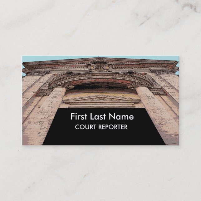 Tarjetas de visita para reporteros de tribunales d (Anverso)