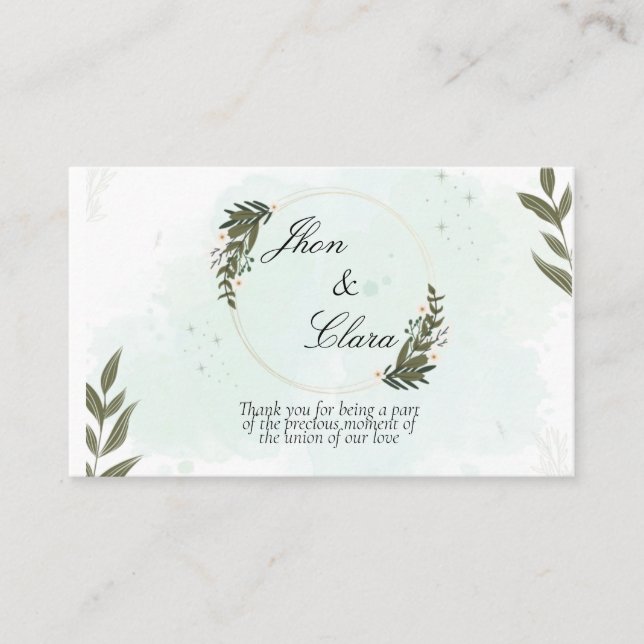 tarjetas de visita para seres queridos (Anverso)