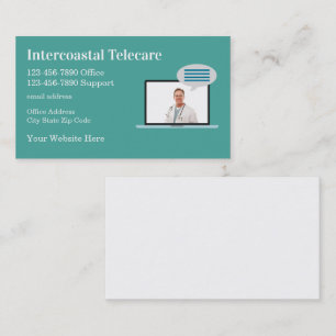 Tarjetas de visita para servicios médicos de telec