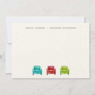 Tarjetas de visita para sillones de Ilustracion or