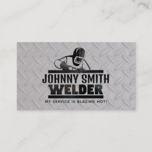 Tarjetas de visita para soldador de personalizable