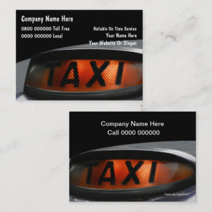 Tarjetas de visita para taxis en el Reino Unido