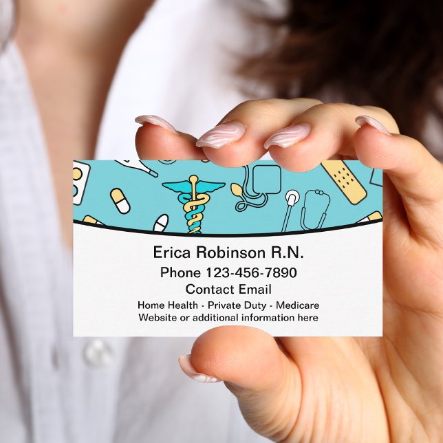 Tarjetas de visita para temas de enfermería regist (Subido por el creador)