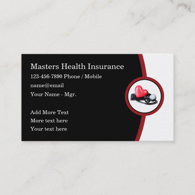 Tarjetas de visita para temas médicos modernos (Anverso)