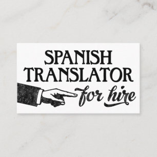 Tarjetas de visita para traductores de español - G