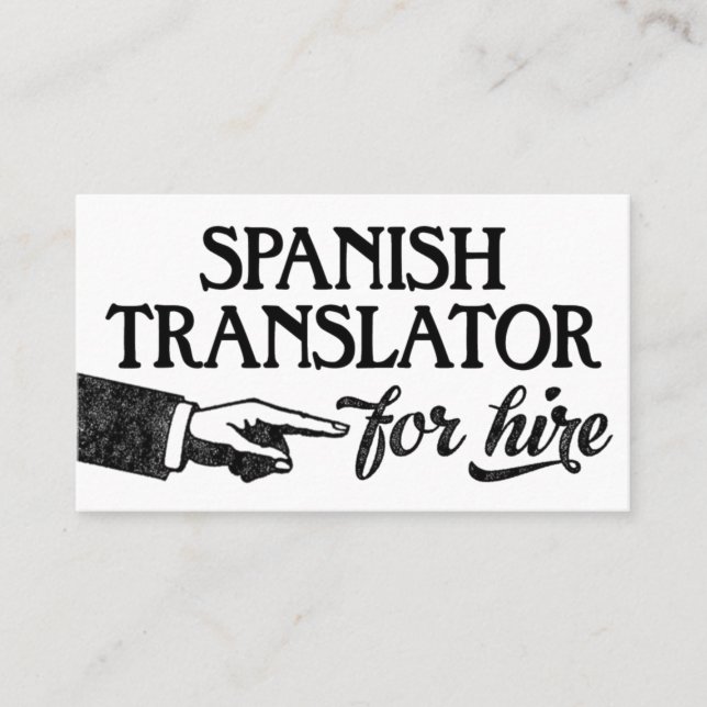 Tarjetas de visita para traductores de español - G (Anverso)