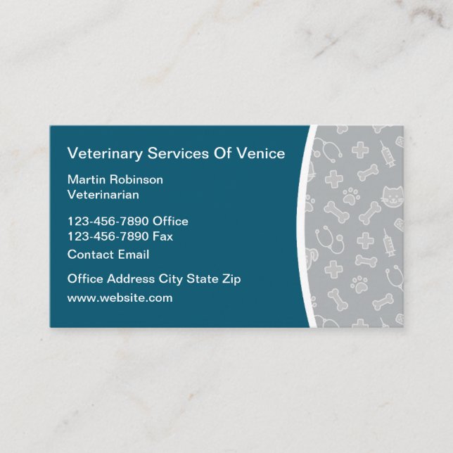Tarjetas de visita para veteranos del hospital mas (Anverso)