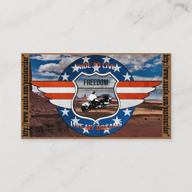 Tarjetas de visita PassionRider (Anverso)