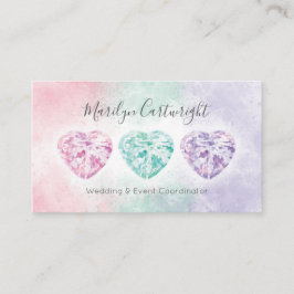 Tarjetas de visita Pastel de Corazón de Acuarela