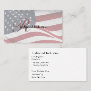 Tarjetas de visita patriótica monogramo