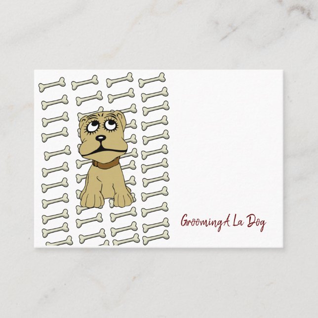 Tarjetas de visita, Perros en crecimiento y tarjet (Anverso)