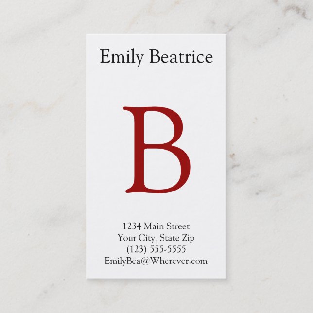 Tarjetas de visita personal (Anverso)