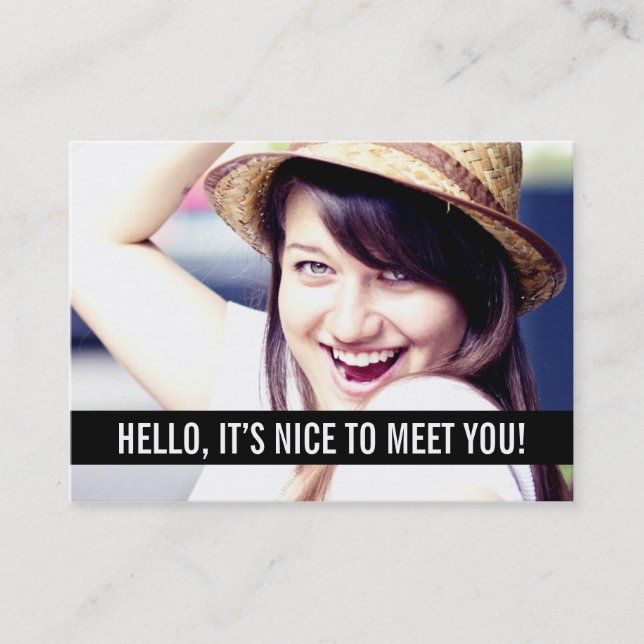 Tarjetas de visita personal modernas de la foto (Anverso)