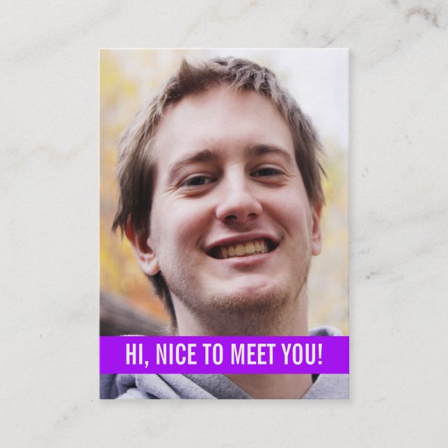 Tarjetas de visita personal modernas de la foto (Anverso)