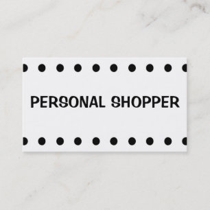 Tarjetas de visita PERSONAL SHOPPER de punto blanc