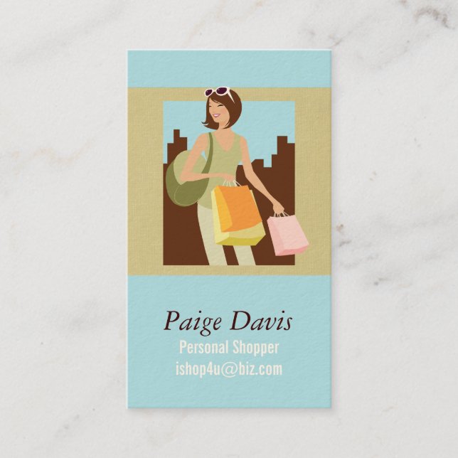 Tarjetas de visita personales del comprador (Anverso)