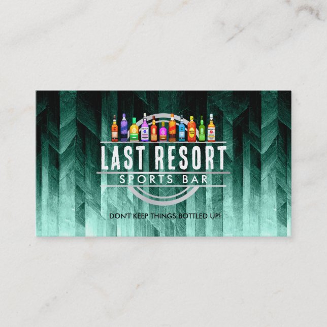 Tarjetas de visita personalizable Bar (Anverso)