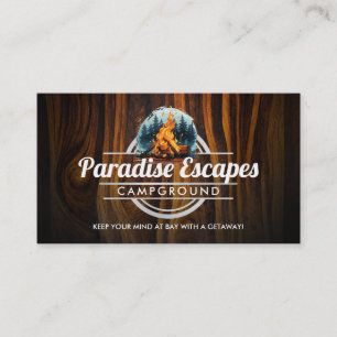 Tarjetas de visita personalizable Campground