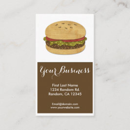 Tarjetas de visita personalizable Hamburger