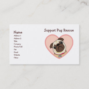 Tarjetas de visita Personalizable Pug