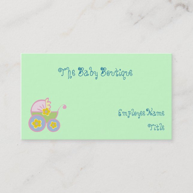 Tarjetas de visita personalizadas Baby Boutique (Anverso)