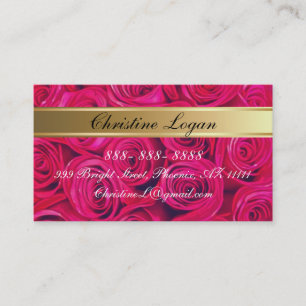 Tarjetas de visita personalizadas de PinkRoses,