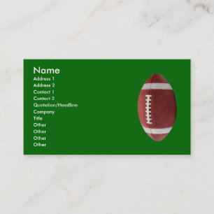 Tarjetas de visita personalizadas del fútbol