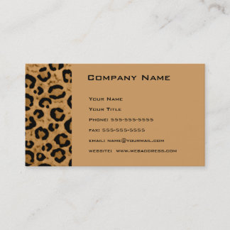 Tarjetas de visita personalizadas del leopardo