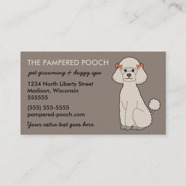 Tarjetas de visita personalizadas del perro o del (Anverso)