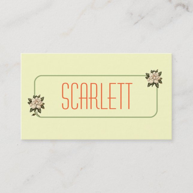 Tarjetas de visita personalizadas flor de la (Anverso)