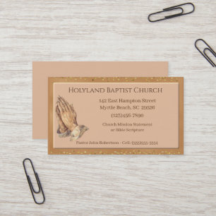 Tarjetas de visita personalizadas para la iglesia