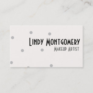 Tarjetas de visita personalizadas Polkadot grises