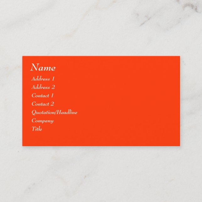 Tarjetas de visita Personalizado AVSAR (Anverso)