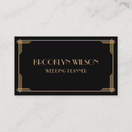Tarjetas de visita personalizado Black Art Deco