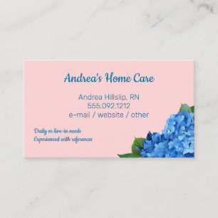 Tarjetas de visita Personalizado Blue Hydrangeas