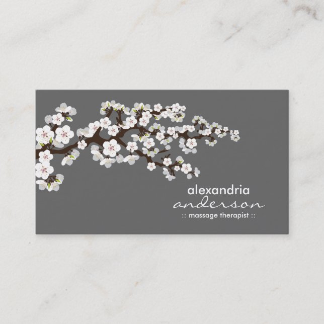 Tarjetas de visita Personalizado Cherry Blossom (g (Anverso)
