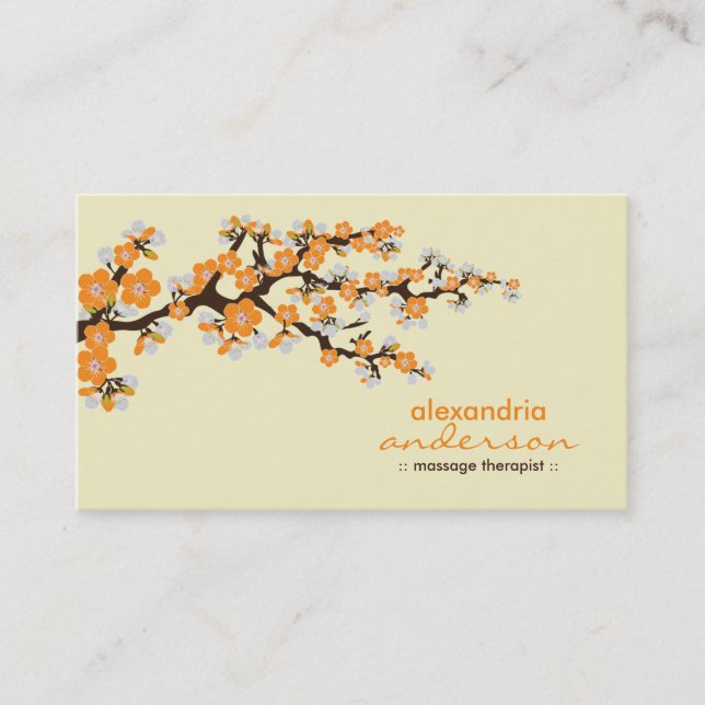 Tarjetas de visita Personalizado Cherry Blossom (n (Anverso)