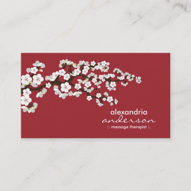 Tarjetas de visita Personalizado Cherry Blossom (r (Anverso)