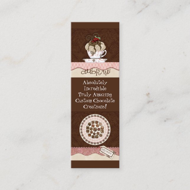 Tarjetas de visita personalizado Chocolate Sweet S (Anverso)